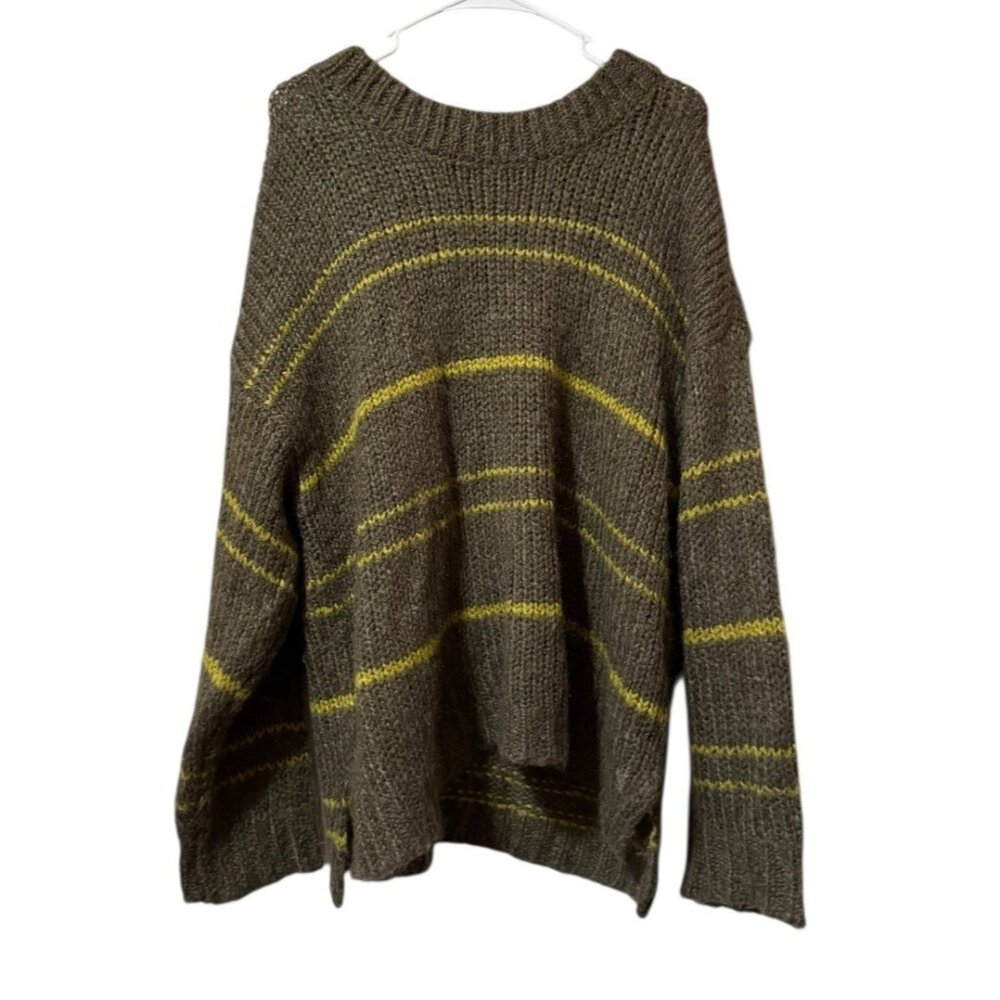 Aerie Women Size Large Knit Sweater Wool Blend‎ Preppy Loungewear Modern Winter